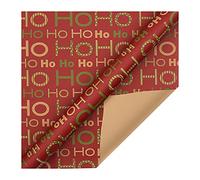 Sbyhbhyds Christmas Wrapping Paper, 70×50 CM Kraft Gift Wrapping Paper,Funny Candy Cane,Bells, Santas Claus, Reindeer Classic Snowman Xmas Party Present Wrapping Roll,Traditional Holiday Decor