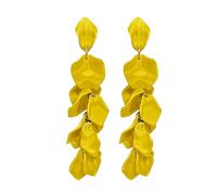 Sbyhbhyds Cute Earrings Cute Cartoon Pendant Earrings Green Leaf Earrings Womens Statement Earrings (Yellow, One Size)