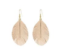 Sbyhbhyds Geometric Women's Metal Stick European and American Tassel Earrings Feather Sweet Earrings Nose Cuffs Dangling (A, One Size)