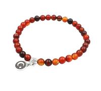 Sbyhbhyds Muslim Beads Prayer Beads Bracelet,Unisex Mala Necklace Stretch Bracelet,Holding Rosary Worship Supplies Accessory Decor,Natural Round Gemstone Jewelry Birthday Gift (Red, One Size)