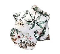 Sbyhbhyds Pet Summer Shirts Dog T-Shirts,1Pc Fashion Floral Coconut Tree Printed Puppy Clothing Blouse,Cat Dogs Apparel Beach Outfit,Breathable Cool Clothes for Small Medium (White, L)