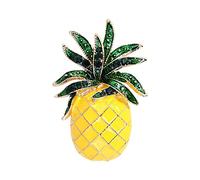 Sbyhbhyds Pineapple Brooch Sweet and Exquisite Small Childlike Pineapple Brooch Fashion Small Fresh Personality Versatile Temperament Pin Clasps Back (Yellow, One Size)