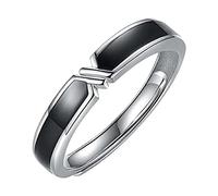 Sbyhbhyds Tie Couple Ring for Men and Women Ring Fashion Versatile Gel Drop Open Ring Adjustable Silver Ring Rings for Teen Girls Size 9 (B, A)