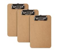 SBYURE Mini Clipboard 3 Pack Small Clipboards 4.7x7.3 Inch Wooden Clipboard Memo Size Pocket Clip Boards Low Profile with Hang Tab Mini Clipboards for Tickets,Offices,Restaurants