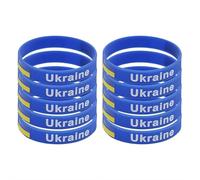 Sbyzm 10PCS Ukraine Bracelets, Ukrainian Rubber Wristband, Ukraine Support items, Ukraine Bracelets for Parades for World Cup