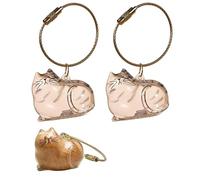 Sbyzm Cat Keychain Hair Storage Bottle, 2PCS Memorial Bottles for Pet Hair, Keychains for Collecting Cats and Dogs, Cute Cat Keychain Pendants Pet Memorial Gifts Accessories