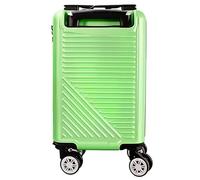 SBZ Carry On Luggage Trolley Underseat Ryanair Suitcase Spacious Cabin Travel Bag Lightweight and Durable Hardshell 4 Detachable Spinner Wheels (Lime Green)