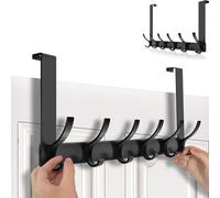 Sbz Over Door Hanger, 12 Hooks Over Door Coat Hooks for Hanging Clothes, Hats, Coats, Towels, Robes - Door Hanger 20KG Heavy-Duty, Aluminum