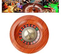 SBZIOJHDR casino roulette， 12Inch Roulette Wheel Turntable Leisure Table Games, Wooden Set,with Precision Bearing Mechanism
