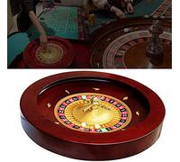 SBZIOJHDR casino roulette， 18inch Deluxe Wooden Roulette Wheel Set, Solid Wood Game Sweepstakes With Double-Zero Layout, Desktop Props, Night Essential