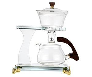 SBZIOJHDR Coffee Mug, Semi-Automatic Tea Set Magnetic Water Diversion Teapot Heat-Resistant Glass Making Pot