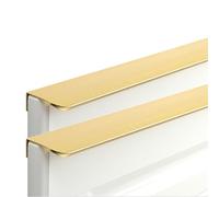 SBZIOJHDR Concealed Handles, Invisible Door Knob Aluminum Alloy Concealed Handles Wardrobe Kitchen Cupboard Cabinet Gold 2 Pieces(Hole Distance 256mm)