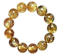 SBZIOJHDR crystal bracelet, Handmade Citrine Golden Quartz Bracelets,Beaded for Women and Mens,Healing Jewelry for Meditation,Yoga,Spiritual,14mm(10mm)