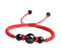 SBZIOJHDR Diamond bracelet 12 Zodiac Animal Gemstone Crystal Quartz Amulet Lucky Wealth Ward Off Evil Spirits Bracelet,Rat(Chicken-8 inches)
