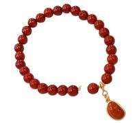 SBZIOJHDR Diamond bracelet 6mm Crystal Chakra Stone Beads Bracelet Lucky Charms(Red Agate)