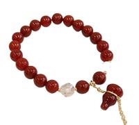SBZIOJHDR Diamond bracelet Calabash Pendant Lucky Charms Bracelet for Women Crystal Attract Prosperity Good Luck(Red)