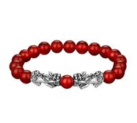 SBZIOJHDR Diamond bracelet Garnet Red Black Crystals Beaded Balancing Bracelet Talisman for Prosperity Money Good Luck,7(18)