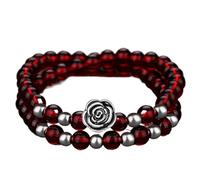 SBZIOJHDR Diamond bracelet Garnet Red Black Crystals Beaded Balancing Bracelet Talisman for Prosperity Money Good Luck,7(2)