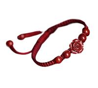 SBZIOJHDR Diamond bracelet Natural Stone Cinnabar Bracelet AnkletWealth Prosperity Talisman StoneCrystal Quartz Ankle Red Amulet for Money Good Luck(Anklet)