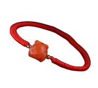 SBZIOJHDR Diamond bracelet Red Agate Bracelet Laughing Buddha Cord Adjustable Year of Tiger Amulet(Tiger)
