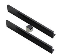 SBZIOJHDR Door Handle, Concealed Handles Space Aluminum Wardrobe Kitchen Cupboard Cabinet Black 2 Pieces(Hole Distance 320mm)