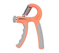 SBZIOJHDR Grip strength trainer, R-Shape Adjustable Countable Hand Exercise Strengthener Gripper Spring Finger Pinch Carpal Expander(Light yellow)