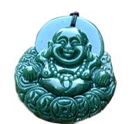 SBZIOJHDR jade pendant， Feng Shui Amulet Necklace Laughing Buddha Charm Pendant