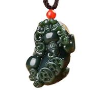 SBZIOJHDR jadeite necklace， Hand carved Lucky Happy laughter maitreya Buddha Necklace pendant Hand-Carved Luck Amulet(B)