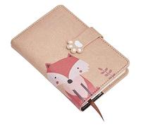 SBZIOJHDR leather notebook， Journals Carry A6 Cute Handbook College Student Animal Creative Thickening Small Laptop Portable Personality Diary(A)