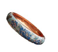 SBZIOJHDR Silver bracelet, Multi Color Enamel Cloisonne Filigree Pretty Flower Bangles Traditional Handmade