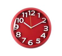 SBZIOJHDR Wall clock, Art Decoration Silent Wall Clock Is Easy To Read And Automatic Time, Suitable For Living Room, Bedroom, Restaurant(Red)