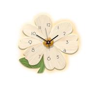 SBZIOJHDR Wall clock, Hanging Clock, Art Decorative Led, Modern Flower, Suitable For Living Room, Bedroom, Study(Cream Flower [Ambient Light+usb Plug in Model] 40cm)