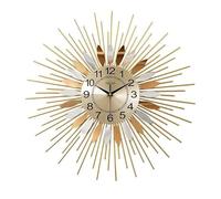 SBZIOJHDR Wall clock, Large silent modern Modern golden design giant wall clock without tic tac, original living room metal for decoration(60cm)