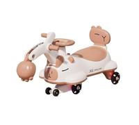 SBZIOJHDR Wiggle car, Wiggle Car Excavator Balance Bike with Movable digging Arm Ride On Toys for Toddlers 3-6 Indoor Outdoor Swing Card(Rose,With digging arm)