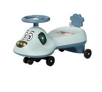 SBZIOJHDR Wiggle car, Wiggle Car Music Light Anti-Rollover Swing Cars Silent Flash Wheel 2 Years And Up Card(Blu,Normal wheel)