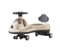 SBZIOJHDR Wiggle car, Wiggle Car Music Light Anti-rollover Swing Silent Flash Wheel Twist, Turn, Movement To Steer For Ages 3 Years And Up(Grey)