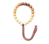 SBZIOJHDR wooden necklace, Six Character Mantra Bodhi Root Beads Bracelets, Exquisite Buddhist Hand-Holding Rosary for MeditationChanting