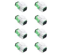 SC/APC Singlemode Keystone Jack Fiber Optic Coupler Adapter SM 8-Pack | ≤0.2dB IL, ≥50dB RL, 1200-1600nm, 1000+ Cycles, Zirconia Ceramic Sleeve, Panel/Wall Mount, CATV/FTTx
