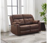 SC FURNITURE LIMITED Brown Fabric Reclining 2 Seater Sofa - Colorado