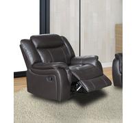 SC FURNITURE LIMITED Brown Leather Gel Reclining Armchair - Clifton