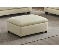 SC FURNITURE LIMITED Cream Leather Storage Footstool Boston