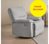 SC FURNITURE LIMITED Grey Fabric Electric Reclining Armchair - Oxford