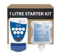 SC Johnson Professional Clear Foam Healthcare Starter Kit - Wall Mounted Dispenser for Hand Soap - Foaming Cleanser - Healthcare Soap - 1 Dispenser + 1 Refill 1 Litre - For Professional Use Only