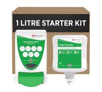 SC Johnson Professional Cutan Restore Starter Kit - After Work Cream - Wall Mounted Moisturising Cream System - Sensitive - 1 Dispenser + 1 Refill - 1 Litre - for Professional Use Only