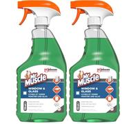 SC Johnson Professional Mr Muscle Window & Glass Cleaner - Streak-Free Shine - Vinegar Power - Removes Smudges & Fingerprints - 750ml Spray - For Professional Use Only (Pack of 2)