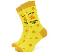 SC Products Cheesy Funny Socks | Cheese Mens Christmas Socks Novelty Christmas Presents For Men | Funny Secret Santa Gifts for Men Stocking Fillers for Him | Xmas Work Secret Santa Gifts for Him