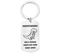 SC Products Daddysaurus Daddy Keyring | Christmas Presents for Dad Keyring | Keyring for Dad Daddy Gift | Daddy Gifts from Son Dad Gifts From Daughter