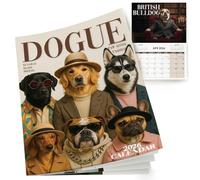 SC Products DOGUE Fashion Dog Calendar 2026 Novelty Gifts for Women | A4 Funny Calendar 2026 UK Dog Lovers Gift for Her | Funny Secret Santa Gifts for Women Stocking Fillers for Her