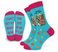 SC Products Funny Cat Socks Womens 4-7 | Cotton Novelty Socks Cat Gifts For Women | Christmas Presents for Women Stocking Fillers for Her Gift Ideas | Funny Secret Santa Gifts For Her