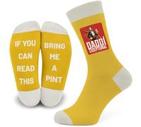 SC Products Funny Gifts for Dad Socks | Cotton Size 6-12 Beer Socks Presents for Dads Stocking Fillers | Christmas Presents For Dad Gifts from Son or Daughter | Fathers Day Present Daddy Gift